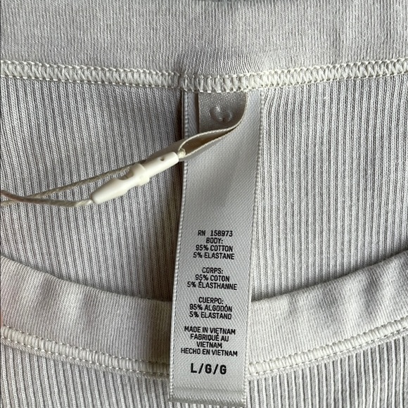 SKIMS Stretch Cotton Rib Tank Dress - STONE - size Large - Picture 8 of 14